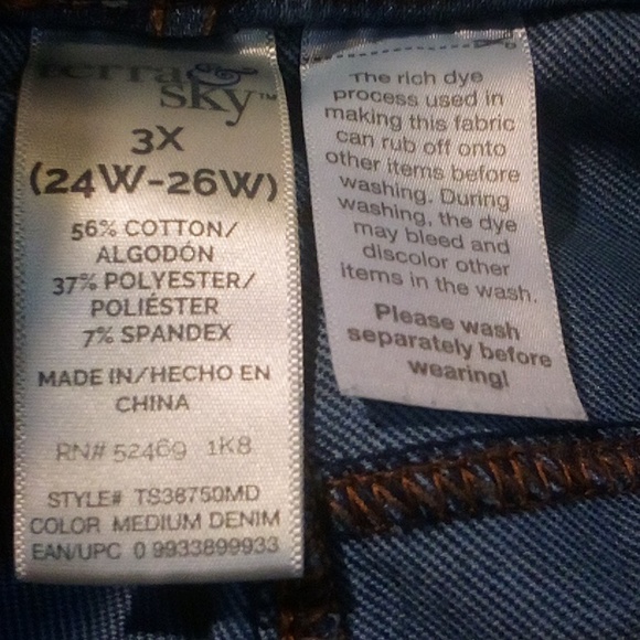 EUC "Terra&Sky\JustMySize" bundle of 5 pair stretch waistband denim jeans - Picture 5 of 11